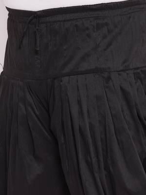 Men's cream and black silk blend kurta and dhoti set 5