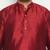 Men's maroon and black silk blend kurta and dhoti set