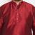 Men's maroon and gold silk blend kurta and dhoti set