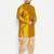 Men's mustard and rose gold silk blend kurta and dhoti set