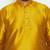Men's mustard and rose gold silk blend kurta and dhoti set