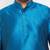 Men's turquoise and cyan green silk blend kurta and dhoti set