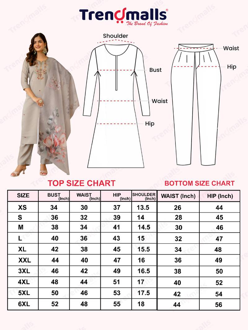 Chanderi Silk Embroidery Work Kurta Pant Set with Dupatta For Women