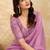Pink Tussar Silk Embroidery Work Saree with Unstitch Blouse Piece