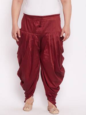 maroon cowl dhoti 1