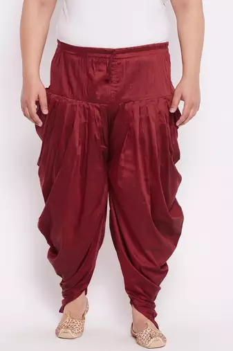 maroon cowl dhoti