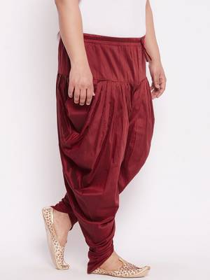 maroon cowl dhoti 2