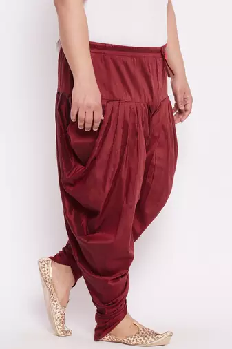 maroon cowl dhoti