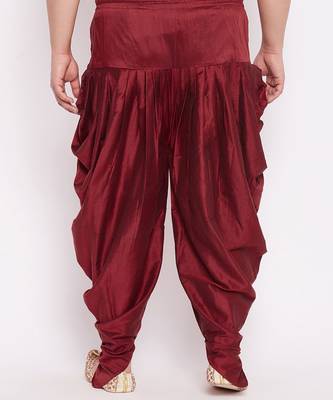 maroon cowl dhoti 3