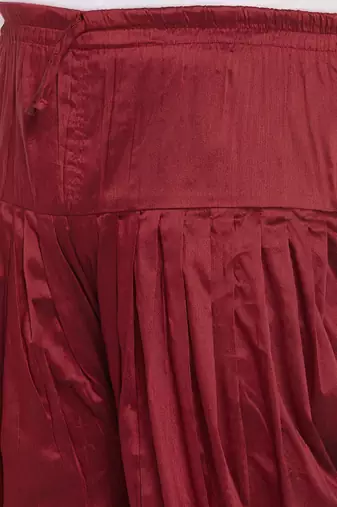 maroon cowl dhoti