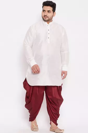 maroon cowl dhoti