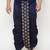 navy blue embroidered dhoti