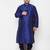 navy blue embroidered dhoti