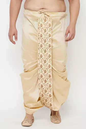 gold embroidered dhoti