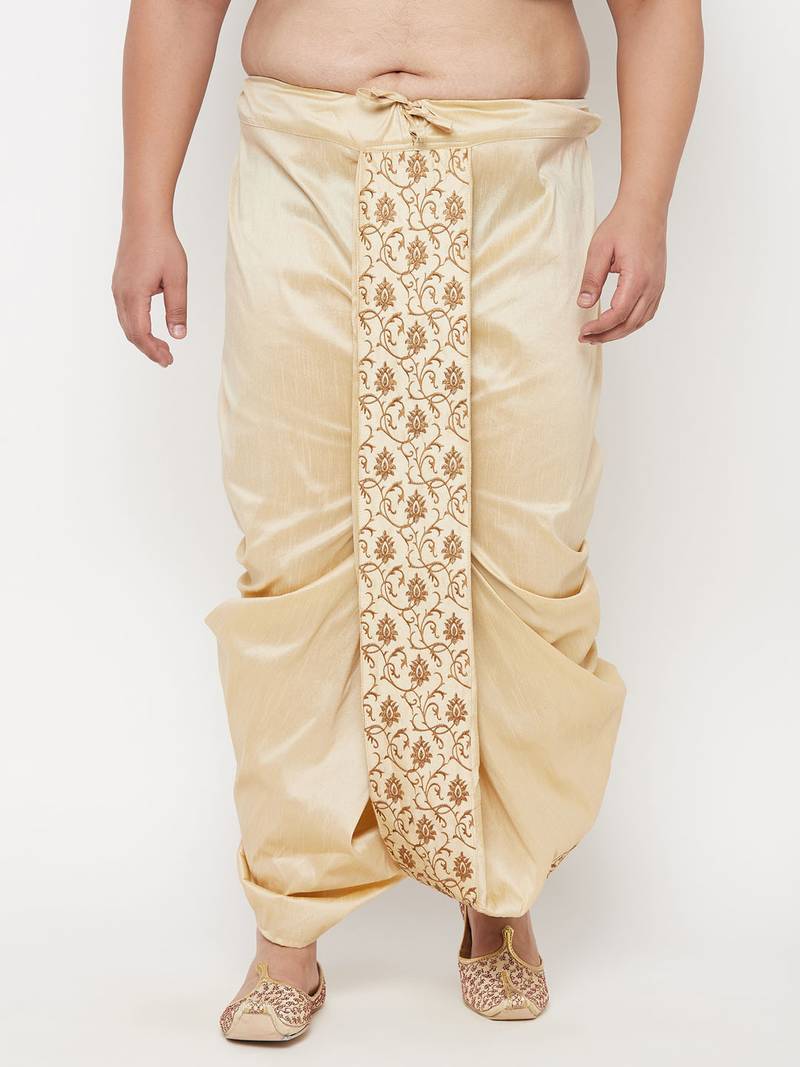 gold embroidered dhoti