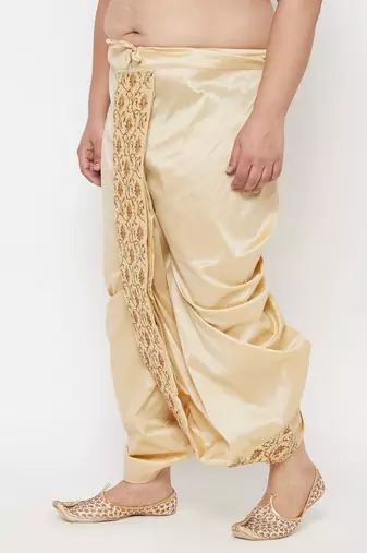 gold embroidered dhoti