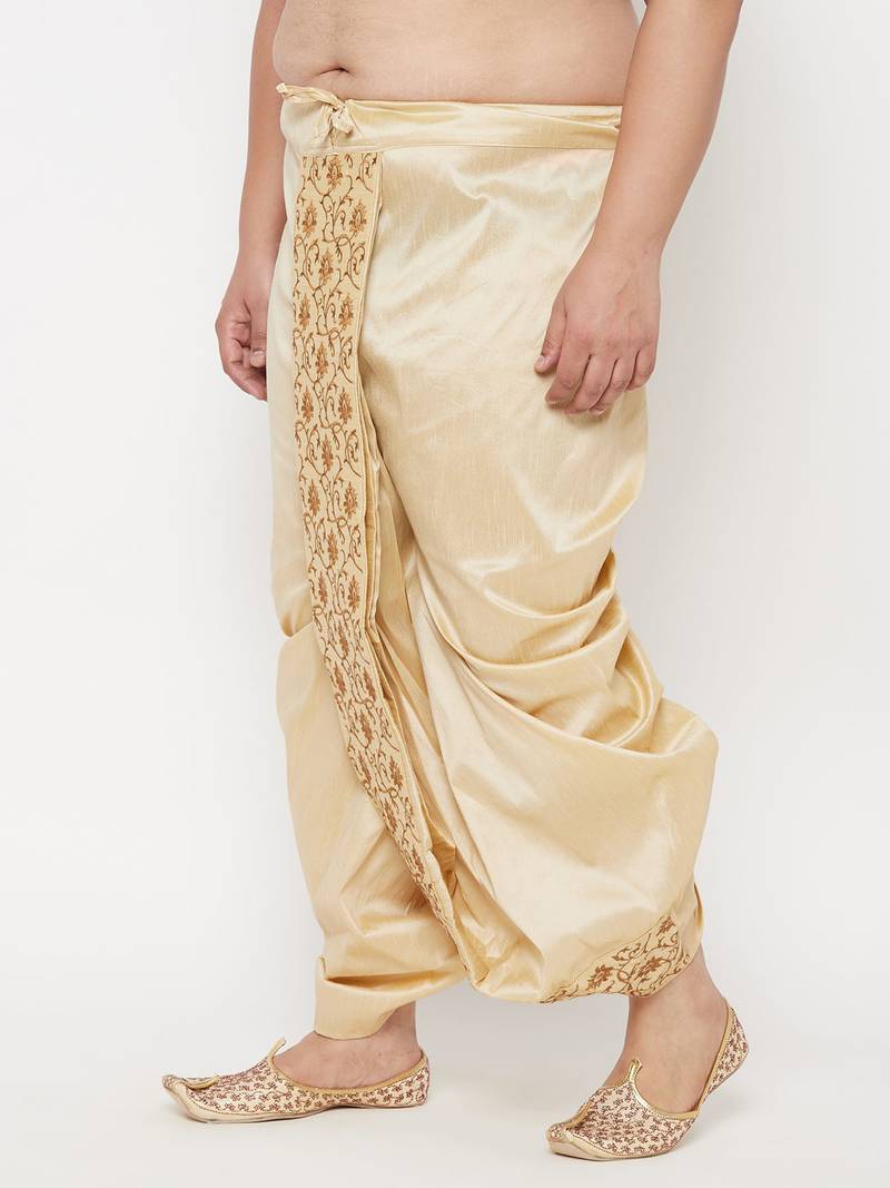 gold embroidered dhoti