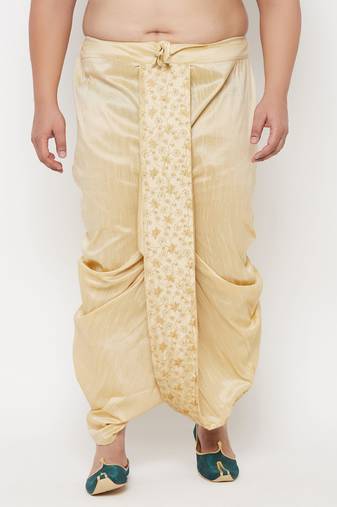 gold embroidered dhoti