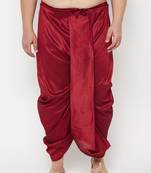 maroon solid dhoti