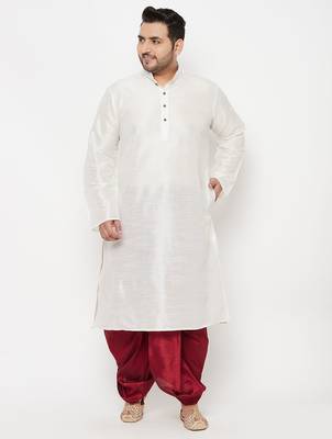 maroon solid dhoti 5