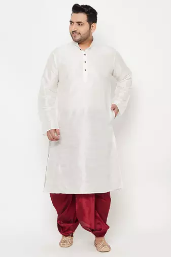 maroon solid dhoti