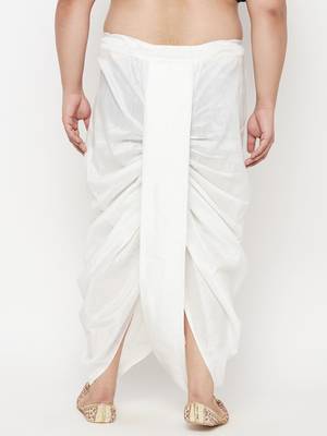 white solid dhoti 3