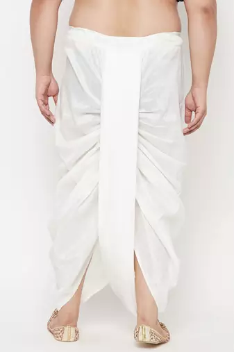 white solid dhoti