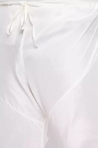 cream silk blend jacket kurta pyjama set