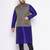 Plus navy blue silk blend jacket kurta pyjama set