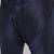 Plus navy blue silk blend jacket kurta pyjama set