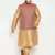 rose gold, maroon and white silk blend jacket kurta pyjama set