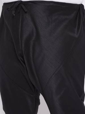 black silk blend jacket kurta pyjama set 5