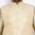Plus beige silk blend jacket kurta pyjama set