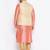 Plus pink silk blend jacket kurta pyjama set