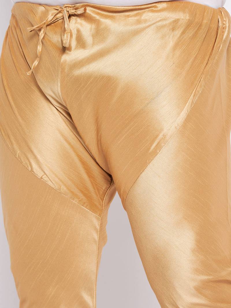 Plus pink silk blend jacket kurta pyjama set