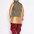 Plus rose gold silk blend jacket kurta dhoti set