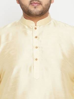 gold, maroon and white silk blend jacket kurta dhoti set 5
