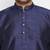 Plus navy blue and maroon silk blend jacket kurta dhoti set