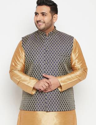 blue nehru jacket 1