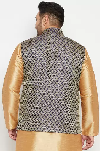 blue nehru jacket