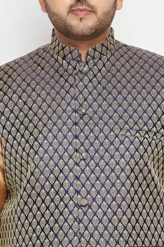 blue nehru jacket