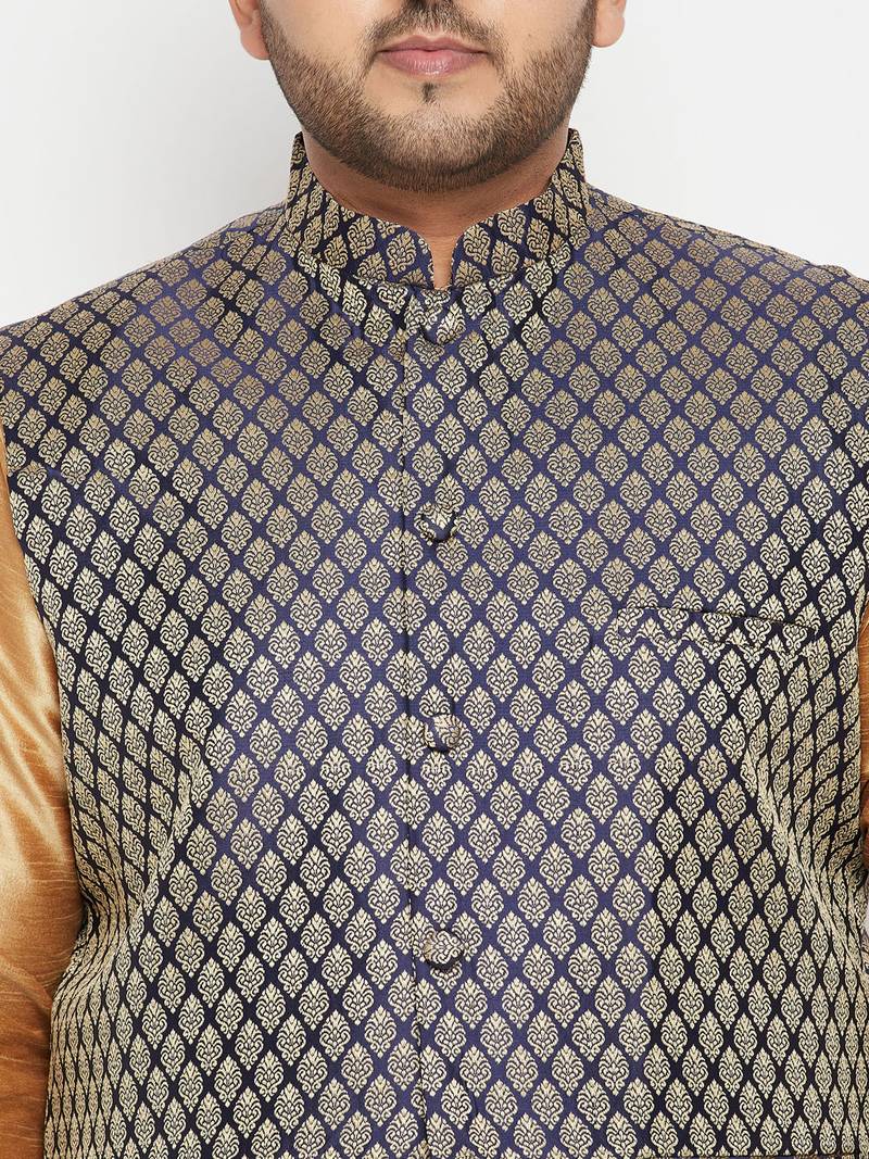 Plus blue nehru jacket