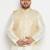 Plus cream silk blend nehru jacket