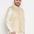 Plus cream silk blend nehru jacket