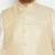 Plus cream silk blend nehru jacket