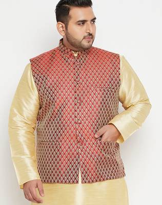 maroon nehru jacket 1