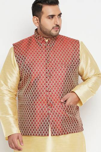 maroon nehru jacket
