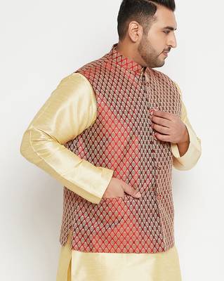maroon nehru jacket 2