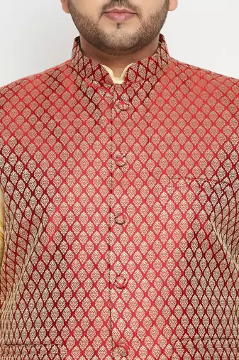 maroon nehru jacket