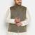 Plus black and gold silk blend nehru jacket